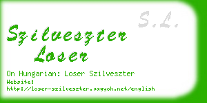 szilveszter loser business card
